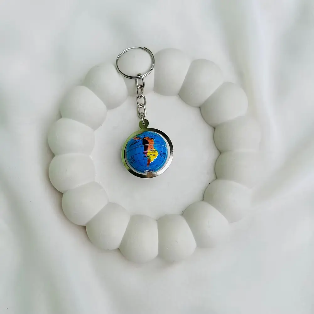 Rotating Globe Keychain